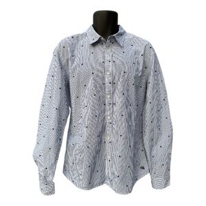 Scotch & Soda Gingham Button-Down Shirt size XL – Embroidered spades on it